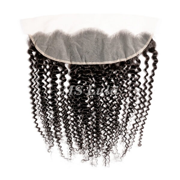 Virgin Human Hair Kinky Curly 13x4 13x6 Transparent Lace Frontal - Image 2